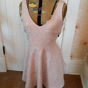 Aeropostale pink shimmery skater dress